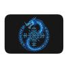 Retelly Viking Blue Dragon with Compass & Celtic Knotwork Design Crystal Velvet Bath Mat 23.6 x 15.7 inch - Slip-Resistant, Soft Rug view 2