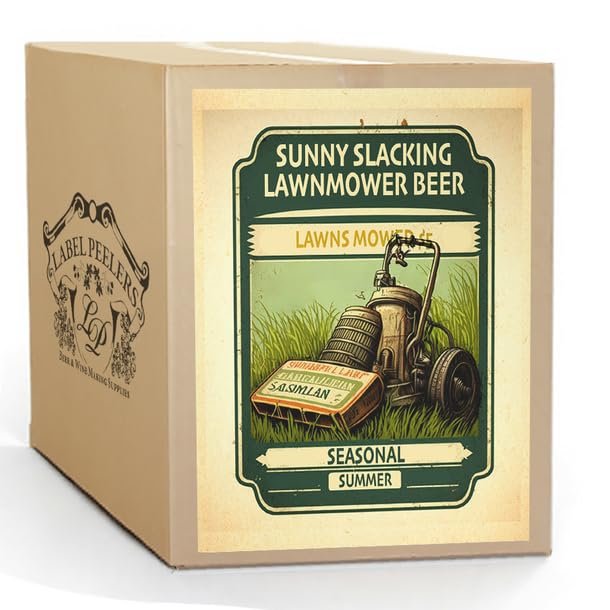 Label Peelers Sunny Slacking Lawn Mower Beer Kit