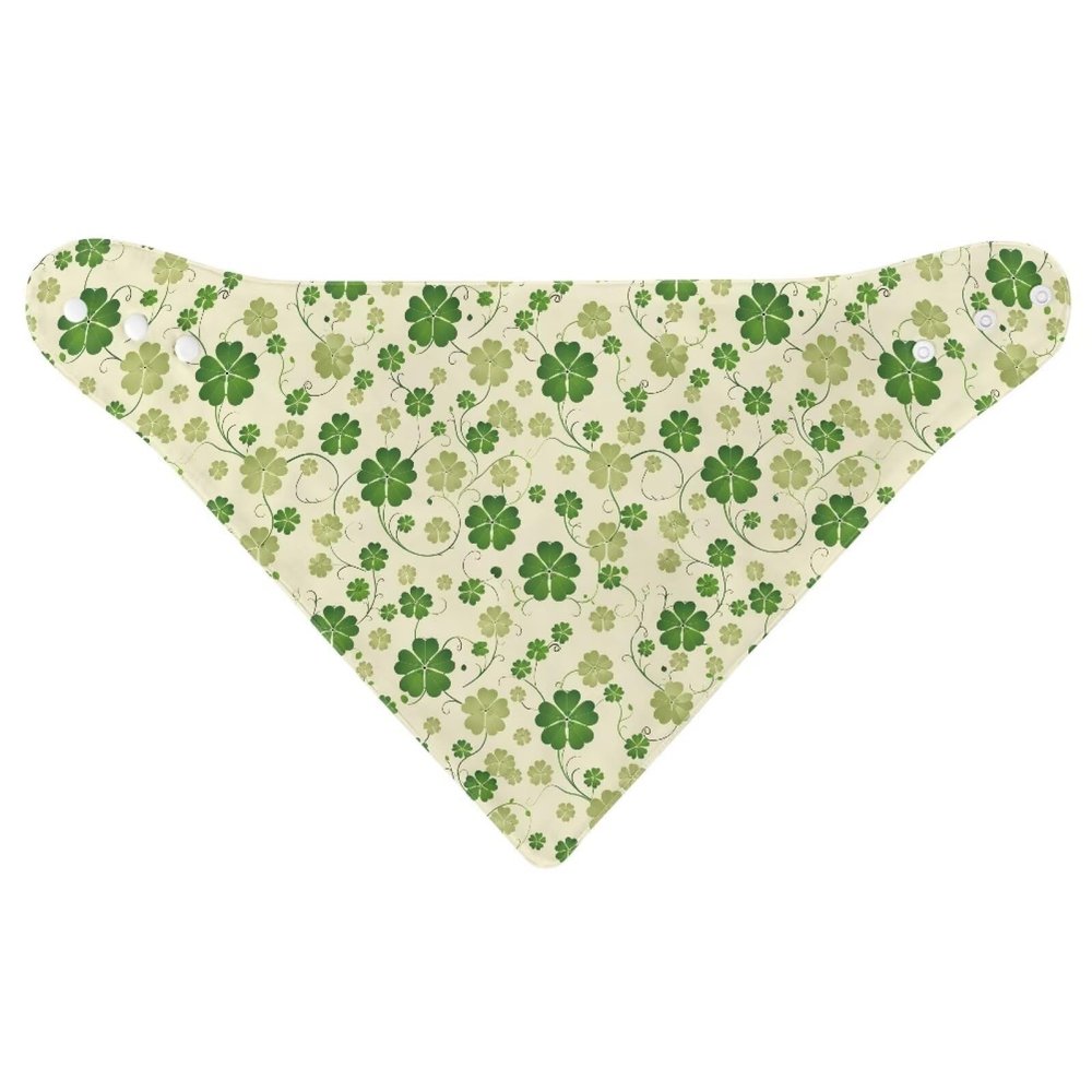 Jrysaedy St.Patrick's Day Adult Bibs for Elderly Men 1 Pcs Terry Cloth Adult Bandana Drool Bibs Teleport for Women Special Needs Kids for Clothing Protector, Four Leaf
