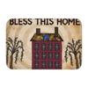 Retelly Primitive Bless This Home Willow Saltbox Crystal Velvet Bath Mat 23.6 x 15.7 inch - Slip-Resistant, Soft Rug view 2
