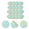 Blue Paper Birthday Plates 16pcs Disposable Dinnerware for First Party view 3