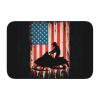 Retelly American Flag Snowmobiling Winter Snowmobile Ride Crystal Velvet Bath Mat 23.6 x 15.7 inch - Slip-Resistant, Soft Rug view 2