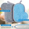 Dual-Sided Multi-Purpose Scrub Sponges, Non-Scratch Dishwashing Sponges for Kitchen, Reusable Microfiber Sponge for Efficiently Cleaning Dishes, High Density Sponge Inside (6 Pack, Large) Gray-Blue view 2