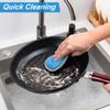 Dual-Sided Multi-Purpose Scrub Sponges, Non-Scratch Dishwashing Sponges for Kitchen, Reusable Microfiber Sponge for Efficiently Cleaning Dishes, High Density Sponge Inside (6 Pack, Large) Gray-Blue view 4