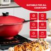 Rayhana Qabili Pilaf Pot Traditional Afghan Kabuli Pilau Pot with Non-Stick Coating, Oven Safe & Compatible with All Cooktops, 9.5 QT, Red view 3