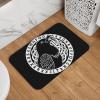 Retelly Norse Runes and A Raven Flying Crystal Velvet Bath Mat 23.6 x 15.7 inch - Slip-Resistant, Soft Rug view 1