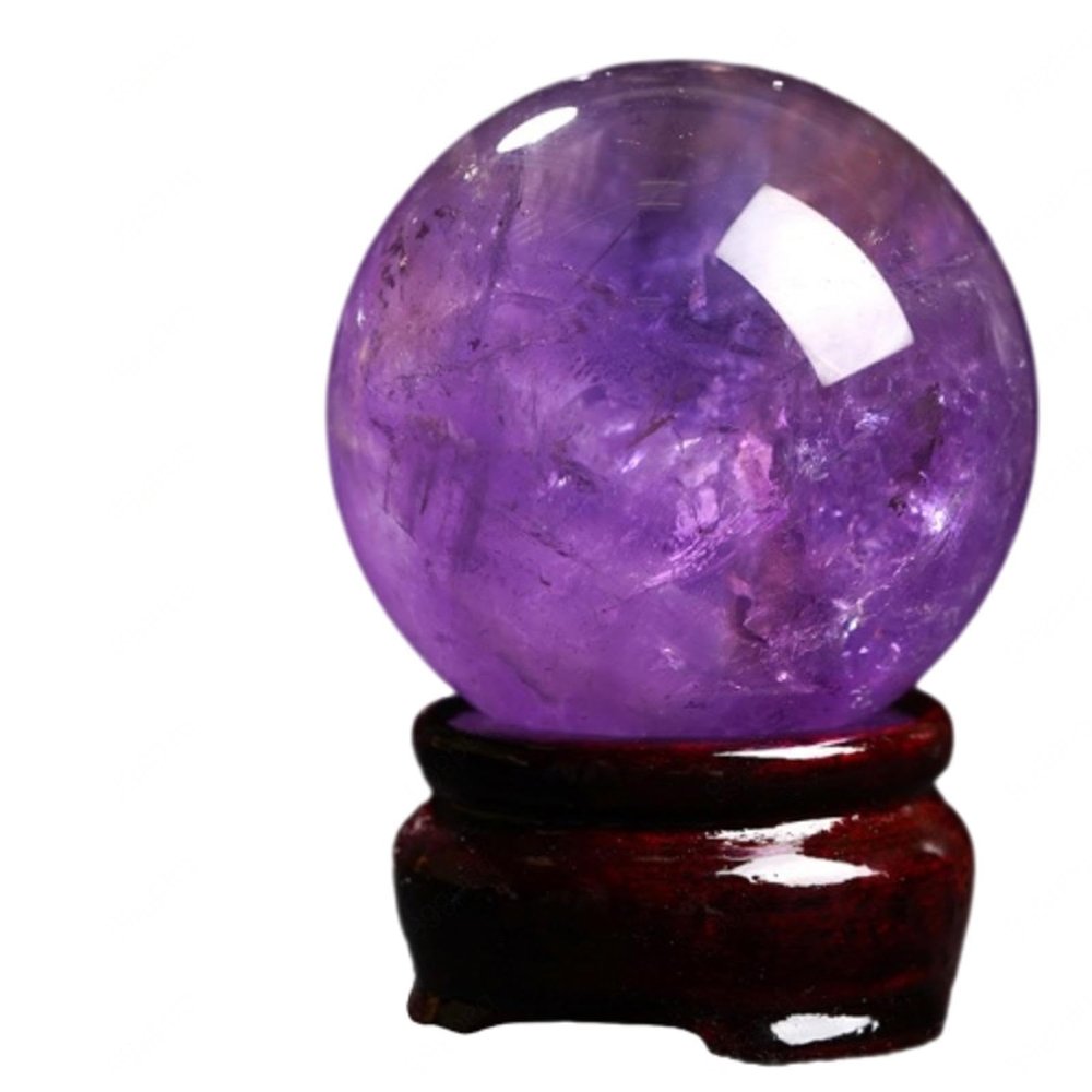 Amethyst Crystal Ball Sphere Balls for and Decorative - Crystals Stones Beginners Gift,80mm