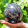 Blue Stained Stone Quartz Crystal Ball Home Decor view 1