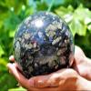 Blue Stained Stone Quartz Crystal Ball Home Decor view 3