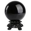 Crystal Ball Obsidian Office Auspicious Feng Shui Stone Polished Gift Decoration,3.54in view 1