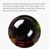 Crystal Ball Obsidian Office Auspicious Feng Shui Stone Polished Gift Decoration,3.54in view 3
