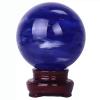 Crystal Ball Blue Balls Quartz Clear with Wood Stand for Gift Home Decor Telling, ball-25cm view 1