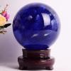 Crystal Ball Blue Balls Quartz Clear with Wood Stand for Gift Home Decor Telling, ball-25cm view 3
