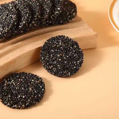 3 Packs Black Sesame Walnut Honey Biscuits - Nut Cookies with Wild Pecans, Calcium-Rich Snack, Crispy Baked Sesame Cookies, Naturally Sweet, 140g Per-Pack