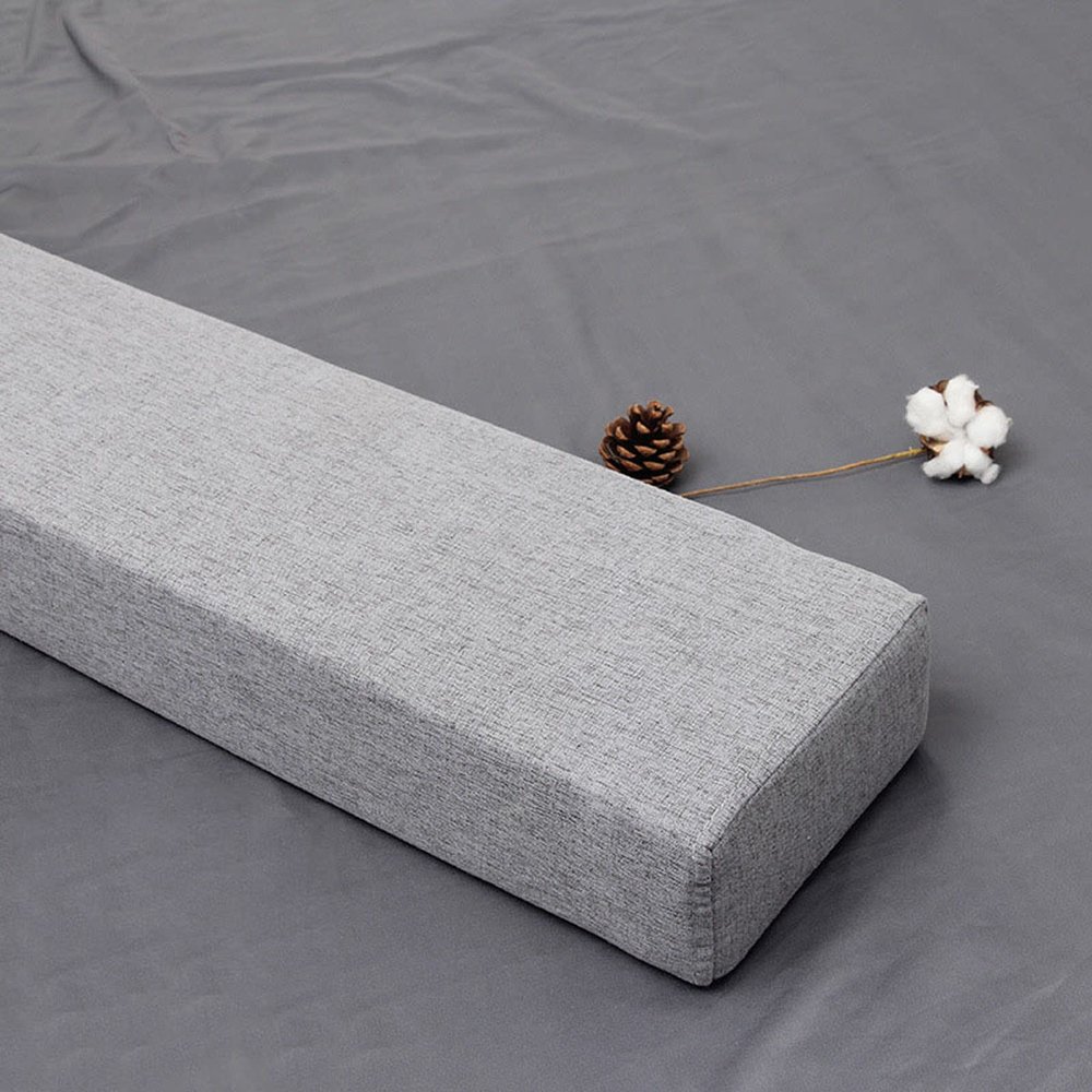 Mozzeilee Comfortable Mattress Gap Filler Headboard Pillow Between Beds, Rectangular Bed Wedge with Zipper Cover, Many Sizes and Colors Option (78x6x6inch,Light Gray)