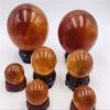 Crystal Glass Ball Lucky Transit CitrineBall, Home Decoration for Divination and Rehabilitation, Happy Fengshui Witch Fortune Teller,citrine-3cm view 3
