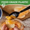 1000 Count Disposable Plastic Spoons Heavy Duty Plastic Spoons Bulk Black Heavy Weight Plastic Silverware for Home Party Picnic view 3