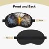 Bald Eagle American Flag Sleep Mask for Side Sleeper Blackout Eye Masks for Women Men Blindfold Mask Side Sleeper Eye Cover for Sleeping Nap Blackout Eye Shade Cover for Travel view 4