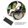 EXAOMBLE Wheelchair Back Cushion Replacement Part Black Removable Stable Back Support for Drive Wheelchair Mobility Aid Comfortable view 4