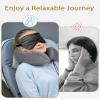 4 Pack Silky Sleep Masks for Women Men, JroyJoy 100% Blackout and Super Soft for Sleeping with Adjustable Strap, Satin Eye Mask for Side Sleeper, Travel Eye Covers (005 Black*2 pcs & Blue*2 pcs) view 4