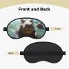 Cute Hippos Sleep Mask for Side Sleeper Blackout Eye Masks for Women Men Blindfold Mask Side Sleeper Eye Cover for Sleeping Nap Blackout Eye Shade Cover for Travel view 4