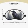 Black Crow Sleep Mask for Side Sleeper Blackout Eye Masks for Women Men Blindfold Mask Side Sleeper Eye Cover for Sleeping Nap Blackout Eye Shade Cover for Travel view 2