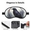 Black Crow Sleep Mask for Side Sleeper Blackout Eye Masks for Women Men Blindfold Mask Side Sleeper Eye Cover for Sleeping Nap Blackout Eye Shade Cover for Travel view 3