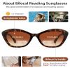 LADEESSE 3 Pack Bifocal Reader Sunglasses for Women Fashion Cateye Sun Readers Outdoor Reading Glasses UV400 +1.75 Protection view 4