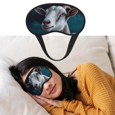 Goat Sleep Mask for Side Sleeper Blackout Eye Masks for Women Men Blindfold Mask Side Sleeper Eye Cover for Sleeping Nap Blackout Eye Shade Cover for Travel