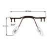 10 Pack Glasses Bridge Replacement Rimless Frame Metal Glasses Nose Bridge with Nose Pad Glasses Accessories(Auburn) view 2