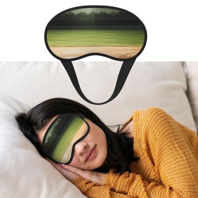 Baseball Sports Field Sleep Mask for Side Sleeper Blackout Eye Masks for Women Men Blindfold Mask Side Sleeper Eye Cover for Sleeping Nap Blackout Eye Shade Cover for Travel