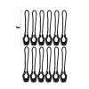 1-12PC Luminous Zipper Pullers Convenient Extension Knapsack Jacket Zippers Accessories Tent Pull Slider Head Tool(Black-12PCS) view 2