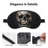 Death Skull Sleep Mask for Side Sleeper Blackout Eye Masks for Women Men Blindfold Mask Side Sleeper Eye Cover for Sleeping Nap Blackout Eye Shade Cover for Travel view 3