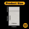 800 Pcs Flat Glassine Self-Adhesive Bags Waxed Paper Cookies Packaging Semi Transparent Cookie Sleeves Treat Bags Small Paper Supplies for Handmade Soaps Packaging Bakery Cookies Candy Party Favor (3. view 2