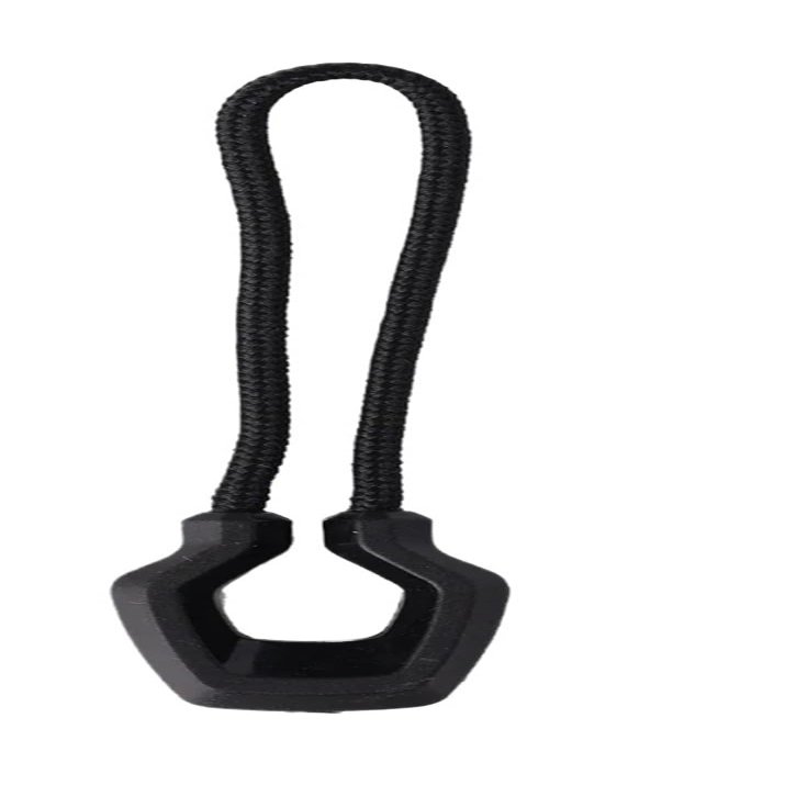 1-12PC Luminous Zipper Pullers Convenient Extension Knapsack Jacket Zippers Accessories Tent Pull Slider Head Tool(Black-6PCS)