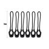 1-12PC Luminous Zipper Pullers Convenient Extension Knapsack Jacket Zippers Accessories Tent Pull Slider Head Tool(Black-6PCS) view 2