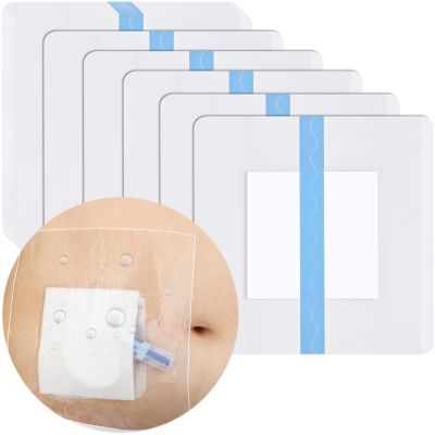 Waterproof Dialysis Port Shower Cover with Non Stick Center Pad Pd Catheter Shower Protection Shiled Chest Central Line Water Barrier Bath Guard Protectors Protective Film 8"X8" Pack of 20