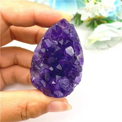 PPOZYLPC Stone Uruguay Amethyst Cluster Egg Crystal Cluster Stone Decorations