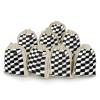 VIDI 8 PCS Black White Race Checkered Flag Drawstring Gift Bags Cotton Linen Party Favors Bags Reusable Burlap Bags for Decorated Event Holiday Party Favors, Wedding Favors view 1