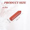 MECCANIXITY Crystals Wands Red Stone Hexagonal Faceted Single Points Towers Pocket Polished Stone Bulk for Energy Chakra Meditation Crystal Healing, 33 x 8mm (Deep Red),10Pcs view 2
