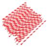 FINISPERSOO 100pcs Red Stripe Party Paper Straws Disposable Decorative Drinking Straws Eco-friendly Juice for Birthday Cocktail and Event Supplies view 1