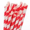 FINISPERSOO 100pcs Red Stripe Party Paper Straws Disposable Decorative Drinking Straws Eco-friendly Juice for Birthday Cocktail and Event Supplies view 3