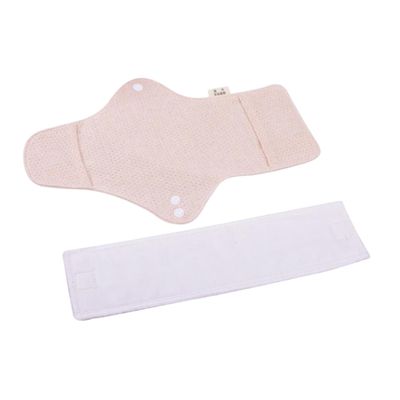 EXQUIMEUBLE 2 Pcs Reusable Washable Menstrual Pads Portable Cotton Panty Liners Absorbent Soft Breathable Sanitary Towels for Women Period and Postpartum Care