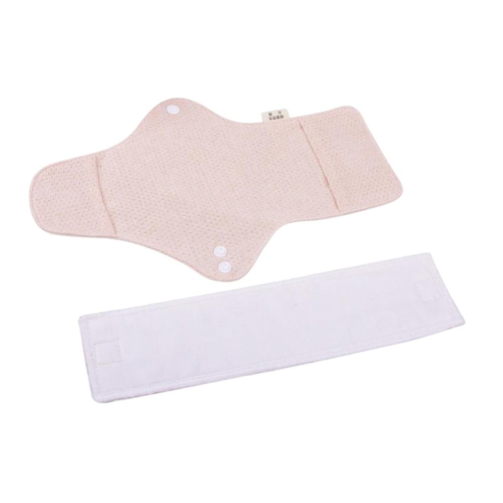 EXQUIMEUBLE 2 Pcs Reusable Washable Menstrual Pads Portable Cotton Panty Liners Absorbent Soft Breathable Sanitary Towels for Women Period and Postpartum Care