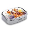 Watercolor Giraffes Pill Case Daily Square Small Medicine Case Vitamin Organizer Box 2 Compartments Portable Metal Travel Medicine Box for Vitamins Fish Oils Supplements view 3