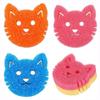 3Pcs Cats Dual Sided Scrub Sponge Multi Functional Non Scratch Dish Sponge Temperature Sensitive Non Scratch Dish Sponge view 1