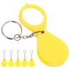 KAILIKETIY 6pcs Folding Pocket Keychain Magnifiers Mini Portable Magnifying Glasses for Reading Small Text and Jewelry Inspection, Yellow Compact Handheld Lenses for Seniors and Travel view 1