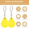 KAILIKETIY 6pcs Folding Pocket Keychain Magnifiers Mini Portable Magnifying Glasses for Reading Small Text and Jewelry Inspection, Yellow Compact Handheld Lenses for Seniors and Travel view 4
