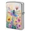 HTSAHKV Dragonfly Spring Floral Metal Lighter Case Lighter House Cover Fit Lighters Protective Fashion Accessory Man Women Gifts 2.2x1.5in view 1
