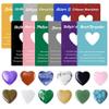 12 PCS Heart Crystal Healing Stones Bulk Set 1 Inch Rose Quartz Amethyst Polished Love Gemstones Spiritual Gifts Exchange for Women Galentines view 1